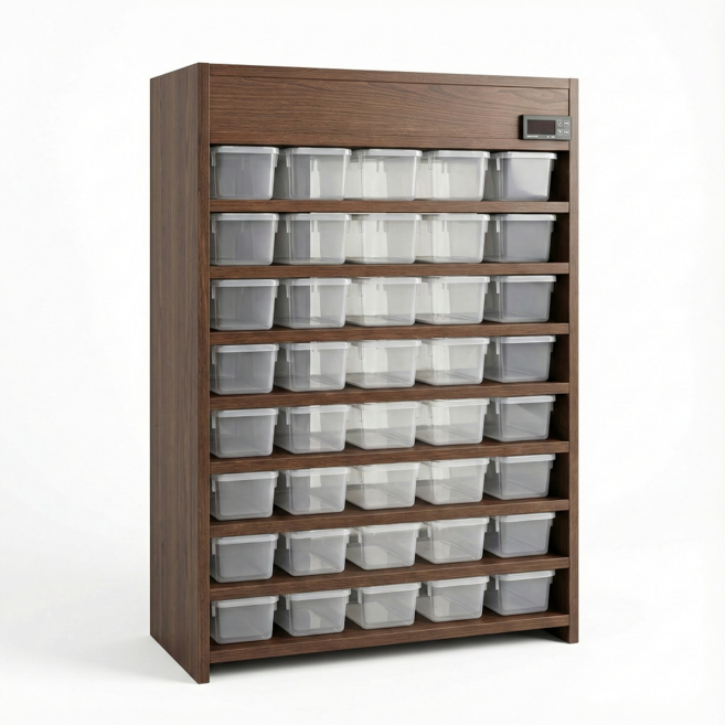 뉴런수제 베이비전용 파충류 렉사육장, 월넛컬러(짙은나무색), 3세트