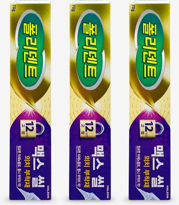 폴리덴트 맥스씰 / 의치부착재 틀니접착제 접착크림, 1개입, 3개 - 쿠팡