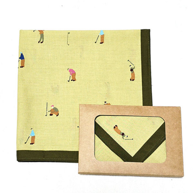 남성 데일리 손수건 순면 100% 개별 케이스 선물 포장 정사각 면 남자 매너 손수건 국내 제작