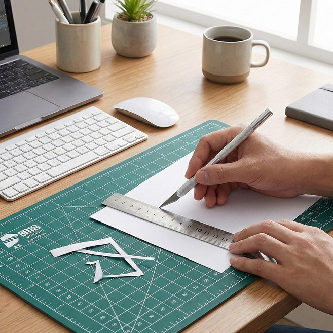 BoRang 커팅 패드 데스크 매트 A3, 녹색