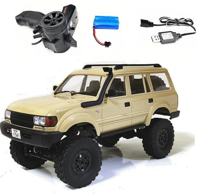 WPL C54-1 C54 RC 락 크롤러 자동차 4WD 1/16 2.4G 무선 조종 등반 트럭 LC80 모델 전동 성인 장난감, China Mainland, C54 Yellow