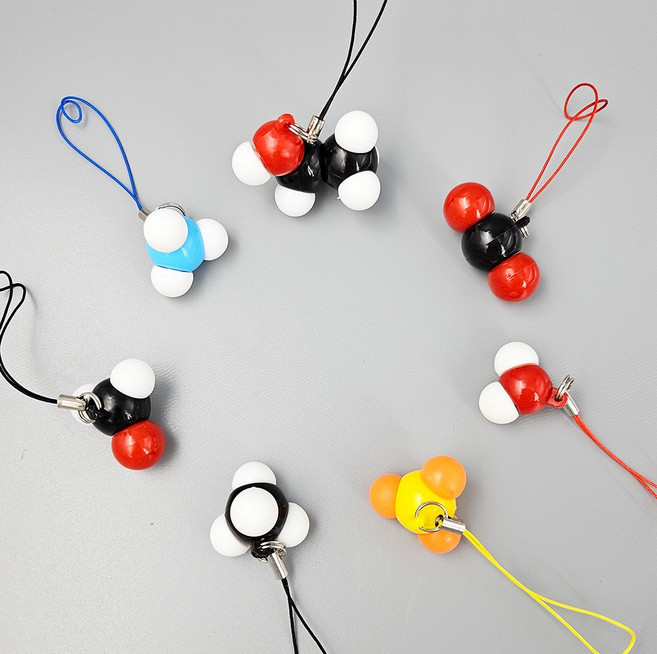 (사이언스마켓)미니분자모형 핸드폰고리(옵션) 완성품, BF쓰리