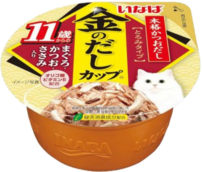 [오늘까까] 금빛육수 컵 (고령묘 용) 혼합맛 캔 간식, 70g, 6개, 혼합맛(참치&가다랑어&닭가슴살) - 쿠팡