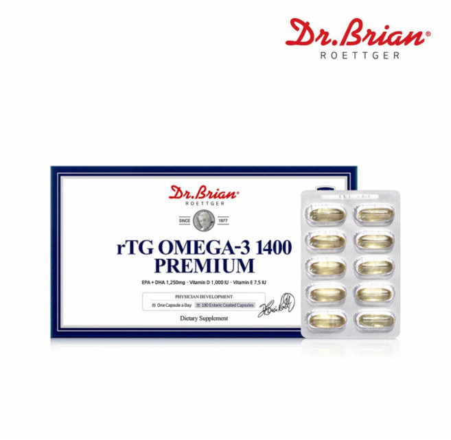 알티지오메가3 rTG 오메가3 엔초비 EPA DHA 1100 고함량 고순도 알티지 오메가쓰리 엔초비 멸치 오일 기름 캡슐, 1개, 180정