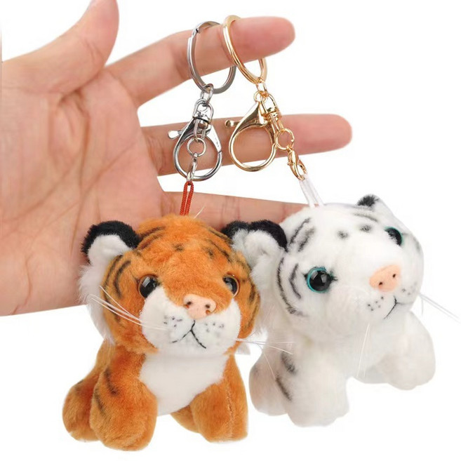 (2개조합) 아기 호랑이 타이거즈 인형 키링 가방 자동차 팬던트 열쇠고리 야구 굿즈 기아타이거즈, 2개, 화이트+레드