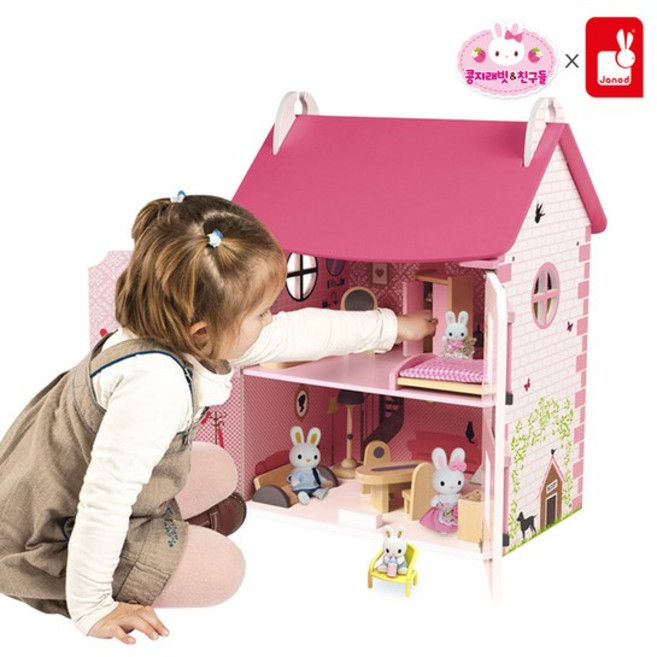 자노드 마드모아젤 인형의집+행복한 콩지래빗 가족 SET, 자노드 인형의집+콩지래빗가족SET, 1개