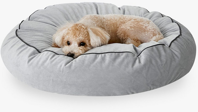 Pet Park 쁘리엘르 원스 극세사 강아지 방석 솜포함, 그레이, 1개