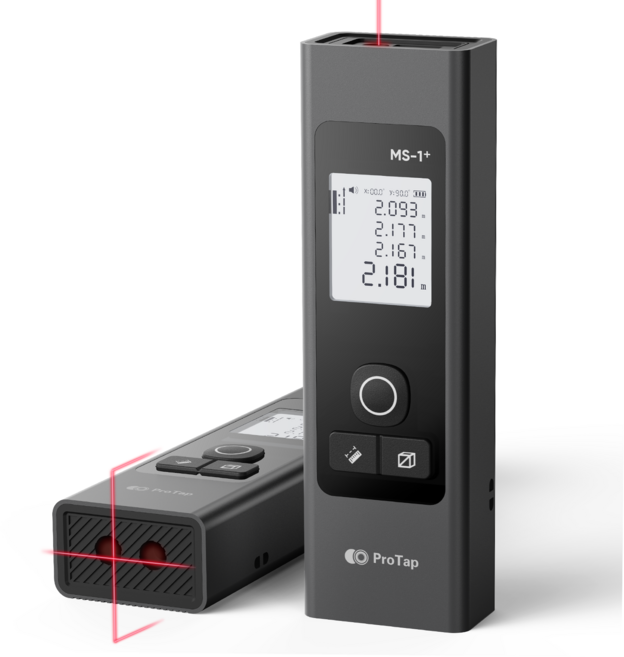 ProTap 업그레이드된 초정밀 양방향 레이저 줄자 거리측정기 (60M) MS1+, 1개