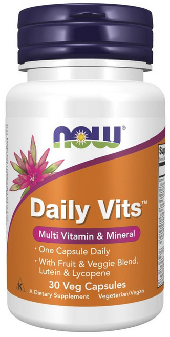 NOW Foods Daily Vits綜合維生素礦物質素食膠囊, 30顆, 1個