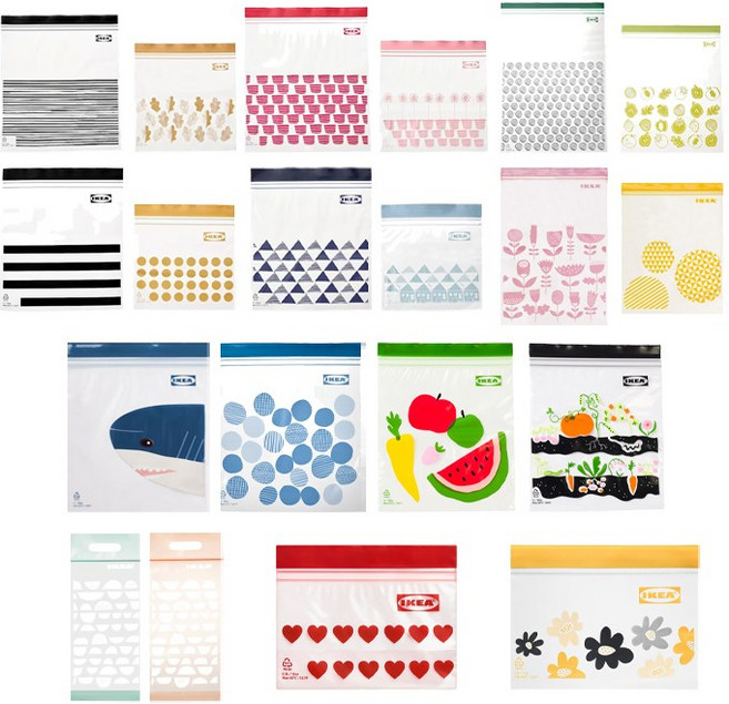 이케아 정품 ISTAD 위생봉투30입 그린 005.256.87 다용도 지퍼백, ISTAD 지퍼백 30입 그린 005.256.87