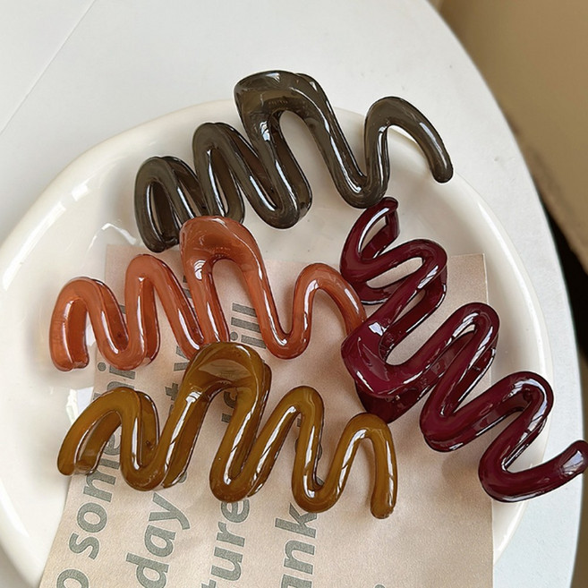 진우 젤리 웨이브 집게핀 올림머리 반묶음 고급 유니크