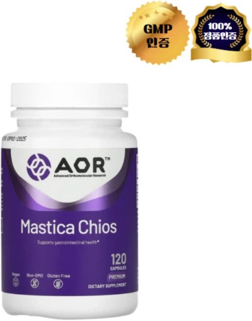 AOR 마스티카 키오스 매스틱검 400mg 120캡슐 Mastic Gum 1병, 1개, 120정 - 쿠팡