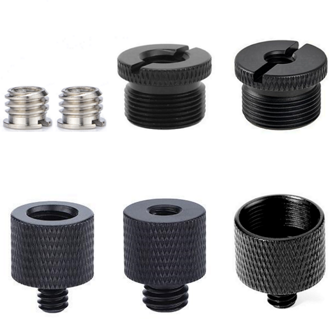 1/4 3/8 5/8 나사 변환 어댑터 카메라 삼각대 마이크 스탠드, 어댑터 7개 세트 (1번 2개 / 2번~6번 1개씩), 1개