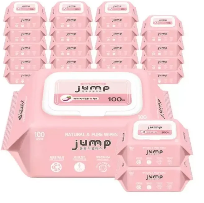 아기물티슈 넉넉한점프 100매 20팩 캡형, 1개, 꿈토리, 100