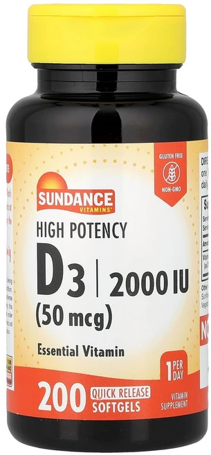 아이허브 고효능 D3 50mcg(2000IU) 빠른 방출 소프트젤 200정, SDE14002, 1개 - 쿠팡