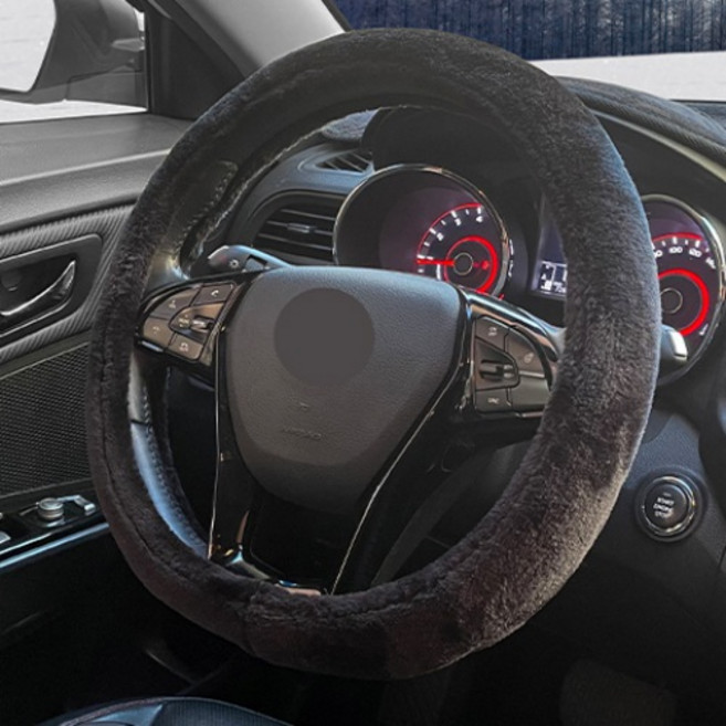 따뜻부들 스노우퍼 핸들커버, 블랙