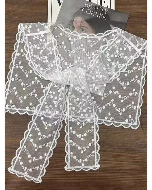 츄러블리 레이스 어부바 스카프 스커트 어깨숄