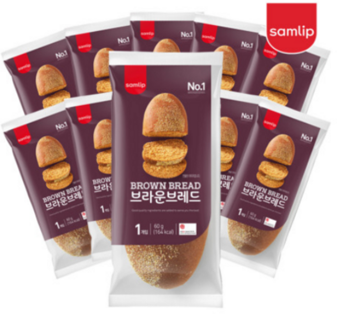 삼립 냉동 브라운 브레드, 60g, 72개