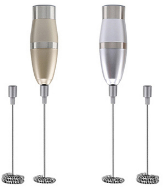 휘핑크림 거품기 카페라떼만들기 전동거품기 골드+거치대, 본상품선택