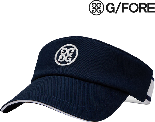 지포어 G/FORE 여성 골프 썬캡 로고 자수 밴디드 바이저 골프모자, 1개, TWILIGHT