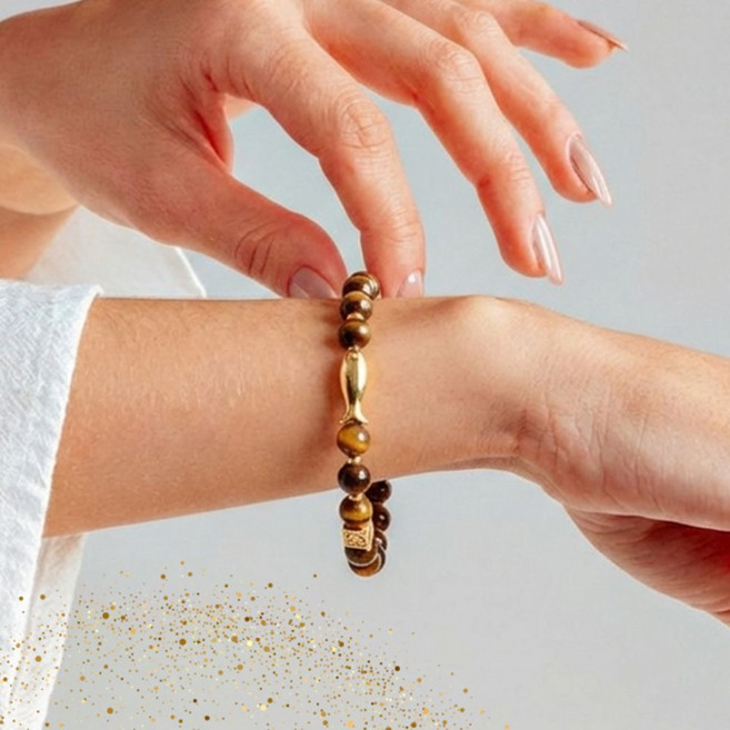 일리마 프리미엄 호안석 염주팔찌 호랑이눈 천연원석 성공 금전 사업운 남녀공용