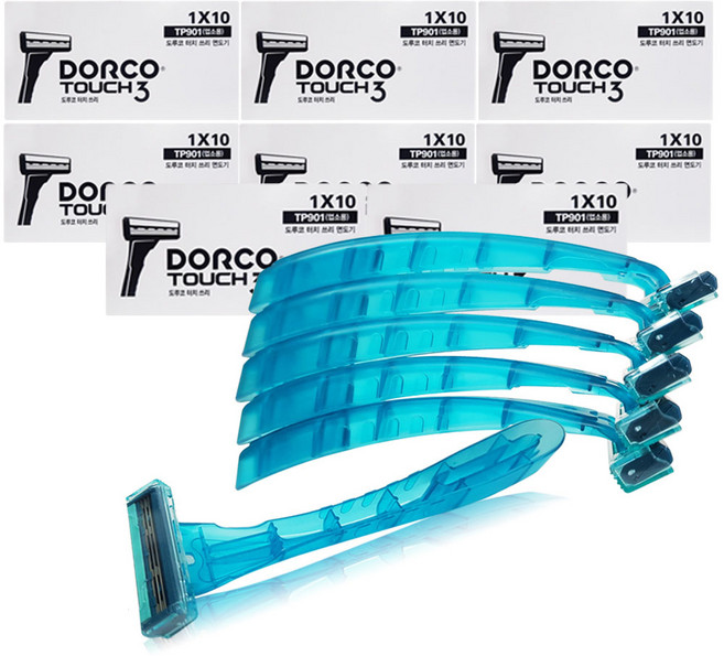 도루코 일회용 3중날 터치쓰리 면도기 P901, 10개입, 10개