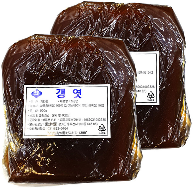 대삼푸드 갱엿, 900g, 2개