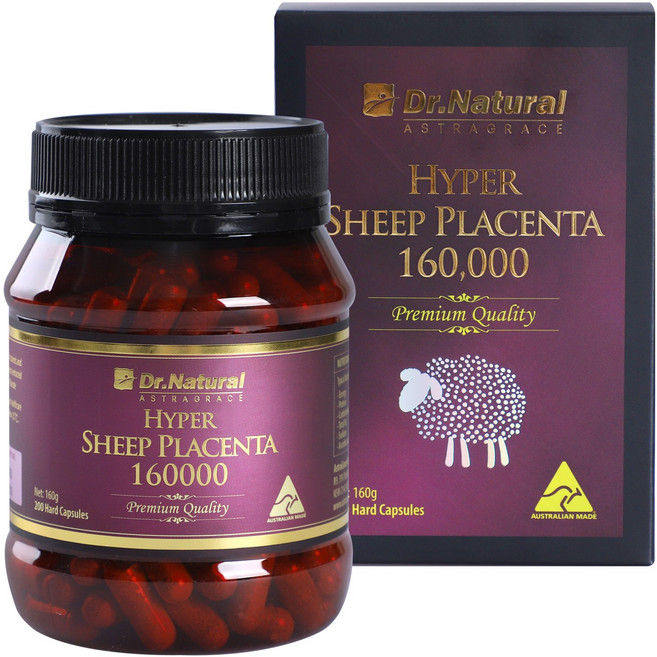 닥터내츄럴 프리미엄 호주산 고함량 양태반 160000mg 200캡슐 하이퍼 쉽 플라센타 최신바이오공법 Placenta 200일분, 1개, 200정