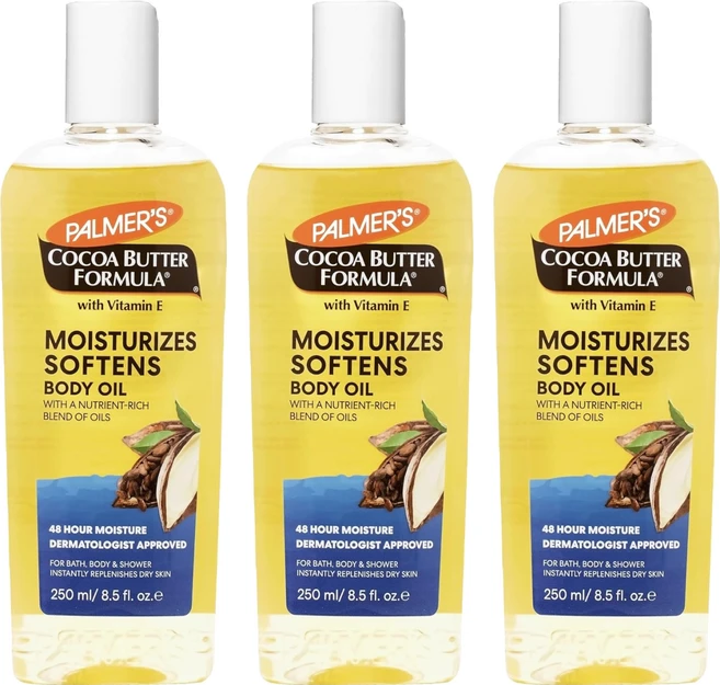 파머스 코코아 버터 포뮬러 비타민 E 모이스처라이징 바디 오일, 250ml, 3개 - 쿠팡