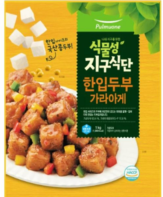 풀무원 [식물성지구식단] 한입두부 가라아게 1kg 1개
