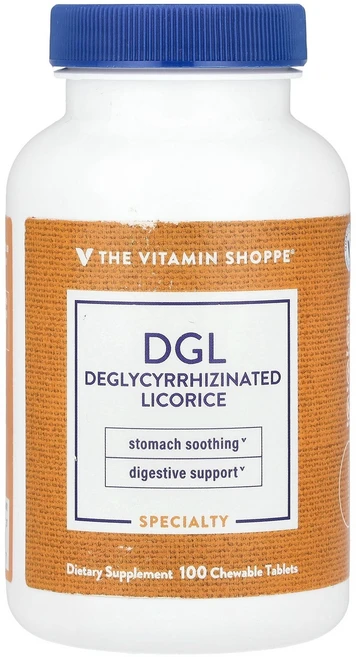 The Vitamin Shoppe DGL 글리시리진이 제거된 감초 츄어블, 1개, 100정 - 쿠팡