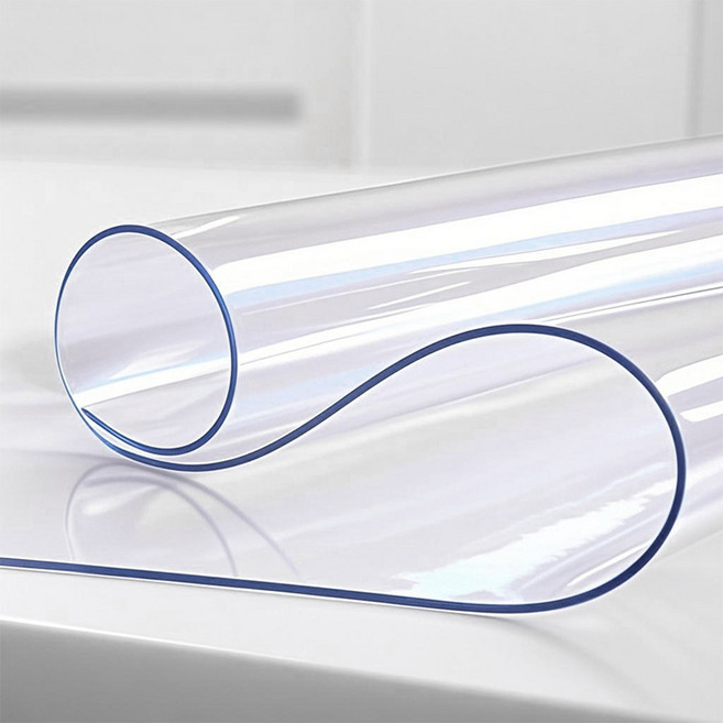 뉴리치트 PVC 투명 방수 쿠션 투명 테이블 매트 식탁 테이블매트, 투명한, 1개, 80cm x 70cm x 2mm