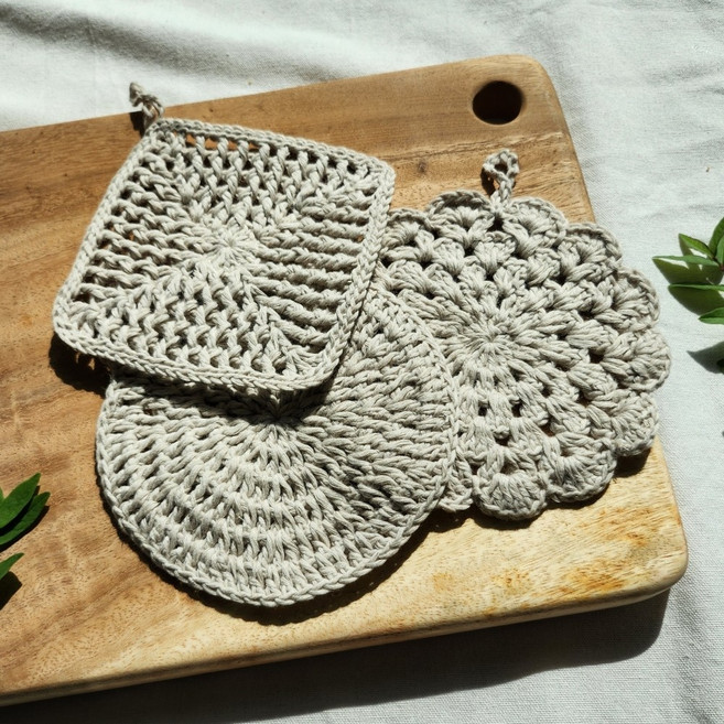 삼베수세미 3종세트 제로웨이스트 친환경 국산 손뜨개 수세미, 1세트, 2개입