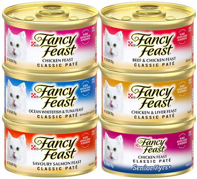 팬시피스트 클래식 24개 4가지맛혼합 무스타입, 85g, 혼합