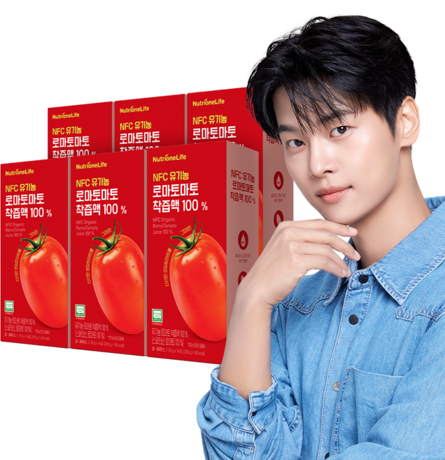 뉴트리원 NFC 유기농 로마 토마토 착즙액 100% 라이코펜 14포 6개, 14회분, 6박스