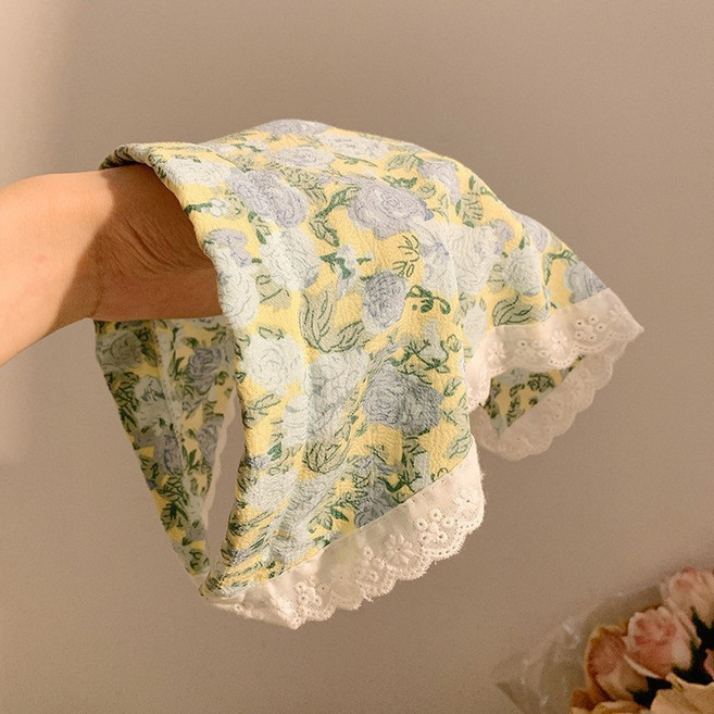 믿음상 여름 감성 레이스 삼각두건 머리띠