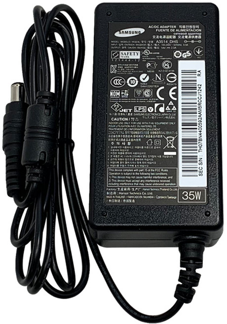리퍼 삼성 14V 2.5A 35W A3514FPN 정품 모니터 TV 전원 어댑터 케이블, 1개