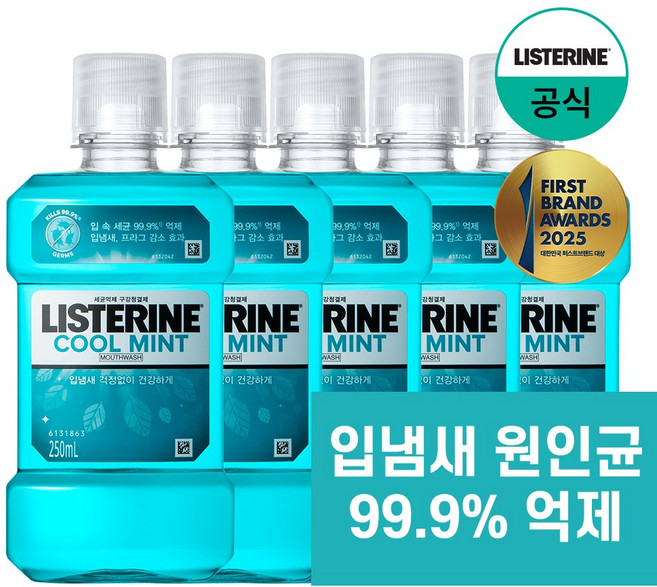 리스테린 쿨민트 250ml, 5개