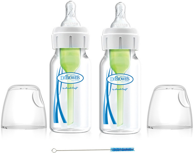 닥터브라운 미국산 프리미 P단계 120ml 젖병 2P, P단계(2개1세트), 흰색, 2개