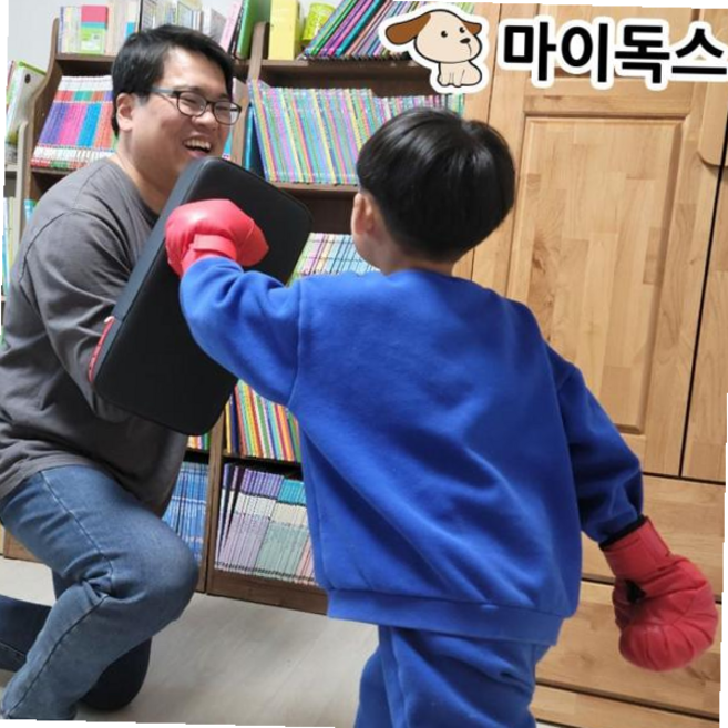 복싱글러브 복싱 권투 글러브 어린이 MMA, 발차기 미트-블랙