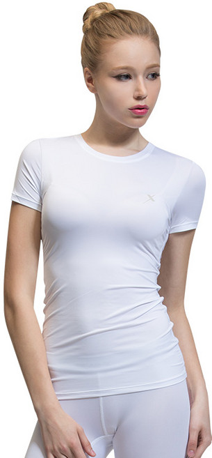 기어엑스 여성용 고급 여름 반팔라운드넥 냉감 언더레이어 상의