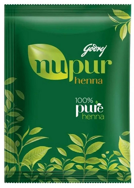 Godrej Nupur 100% Pure Henna Powder For Hair Colour (Mehandi) | For Hair Hands & Feet (150g), 150g, 6개