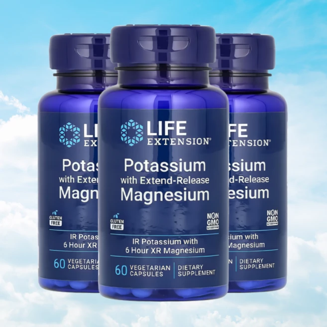 라이프 익스텐션 포타슘 익스텐드 릴리스 마그네슘 캡슐 Life Extension Potassium Magnesium, 60정, 3개 - 쿠팡