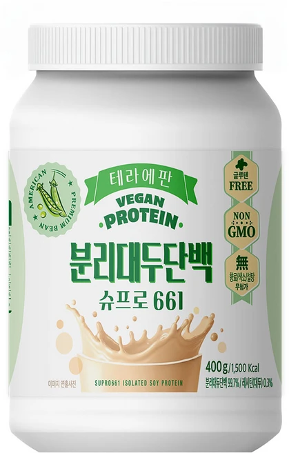테라에판 분리대두단백 프로틴 파우더 식물성 단백질 ISP 무첨가, 1개, 400g - 쿠팡