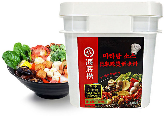 [대국맛짱] 하이디라오 마라탕조료 5kg 마라탕소스 마라소스 훠궈소스, 4.99kg, 1개