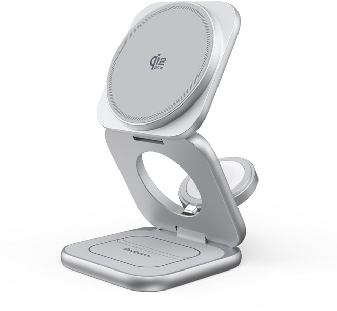 레드빈 더베러 25W QI2.2 3IN1 맥세이프충전기 갤럭시워치 무선충전 RDP1-MG, for 갤럭시워치 - 스페이스그레이, 1개