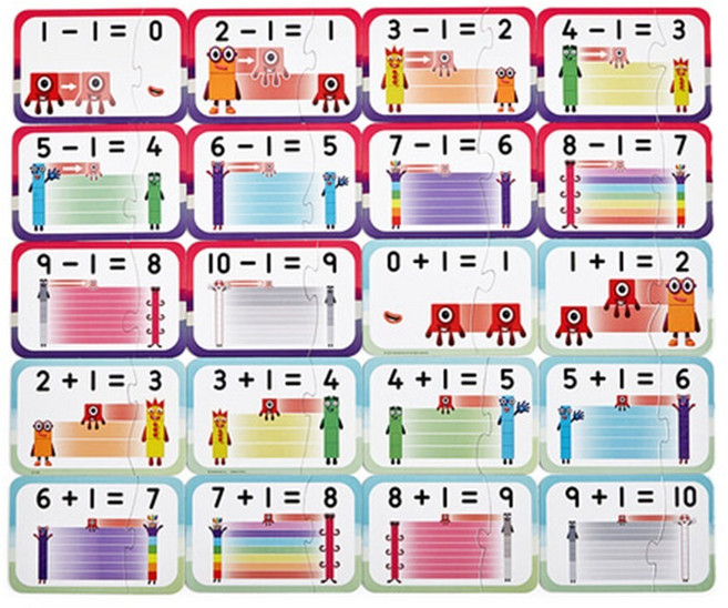 유아 기초연산 덧셈뺄셈 퍼즐놀이 짝맞추는 카드세트/ 러닝학습 123 집콕 숫자학습, 40피스, 1개