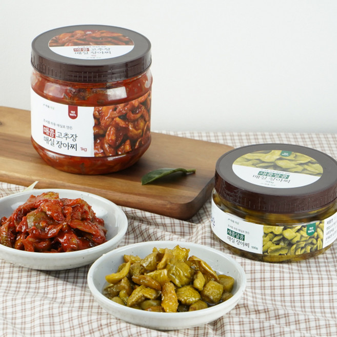 매일매실 하동 새콤달콤 매실장아찌 수제 반찬, 1개, 500g