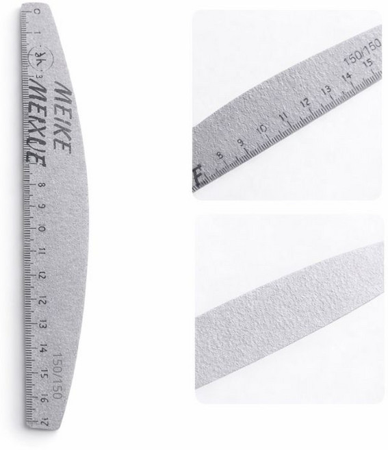 MEIKE 媚克美學 指甲搓條 專業美甲工具, 1個, 粗砂150, 灰