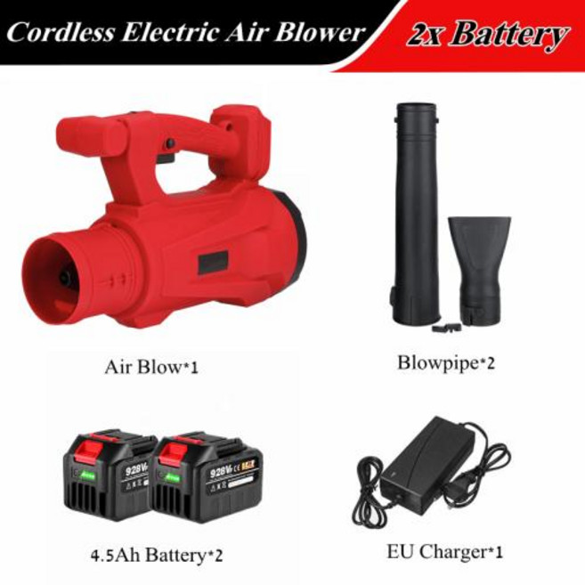 무선 전기 송풍기 휴대용 잎 송풍기 집진기 스위퍼 정원 도구 마키타 18V 배터리용 6 단 속도 4200W, 1개, 5)2 Battery 4.5Ah